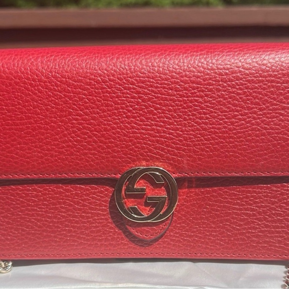 Gucci Red Leather Women's Bag